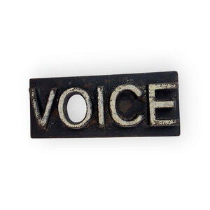 Vintage Village Voice Newspaper Stand Weight NYC Cast Iron New York Mid Century